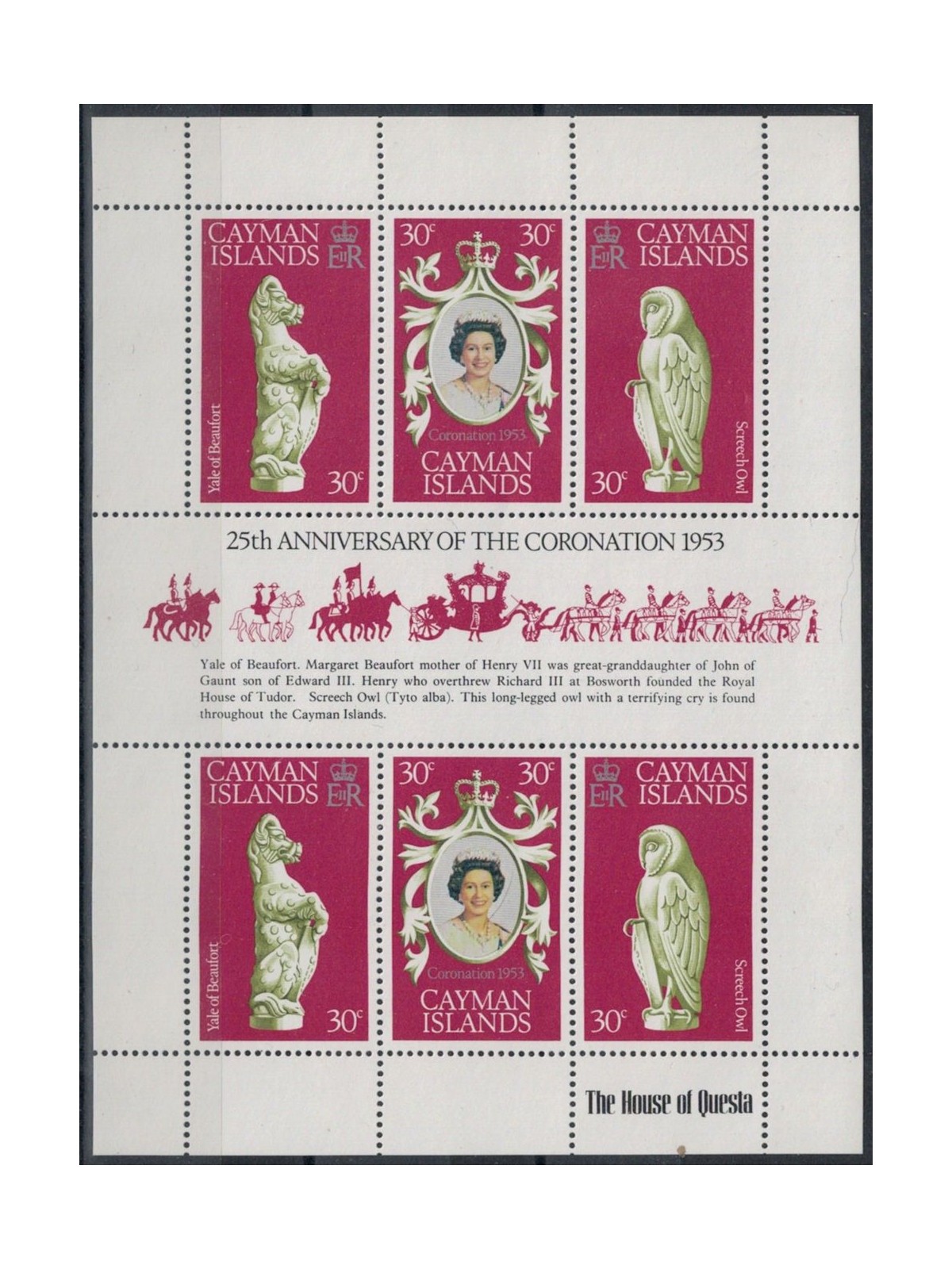 CAYMAN 1978 Silver Jubilee m/s MNH**