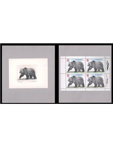 CANADA 1997 Grizzly Bear, Trial + Sheet signed by the artist and engraver