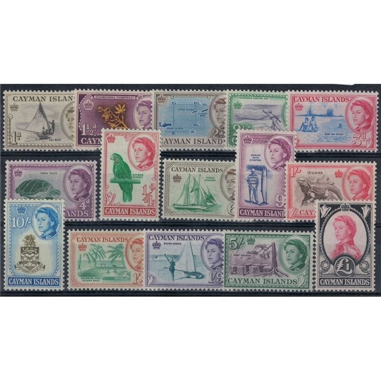 CAYMAN 1962 Ordinaries, Elizabeth II 15v MNH**