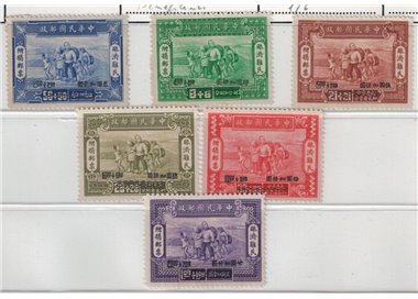 CINA 1944 Pro rifugiati 6v MNH**