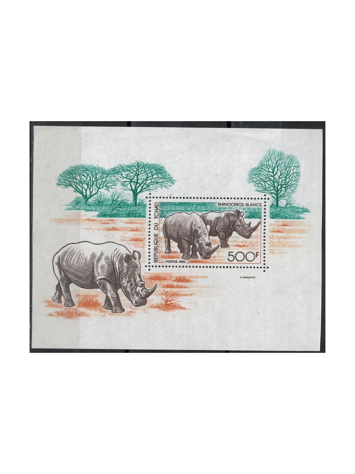 CIAD 1985 Animali in via di estinzione 1 BF MNH**