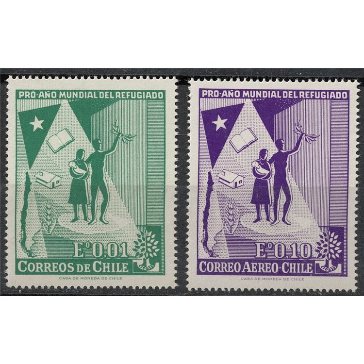 CHILE 1960 Year of the Refugee 2v MNH**