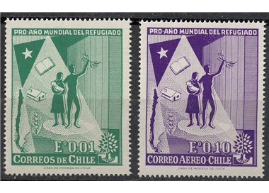 CHILE 1960 Year of the Refugee 2v MNH**