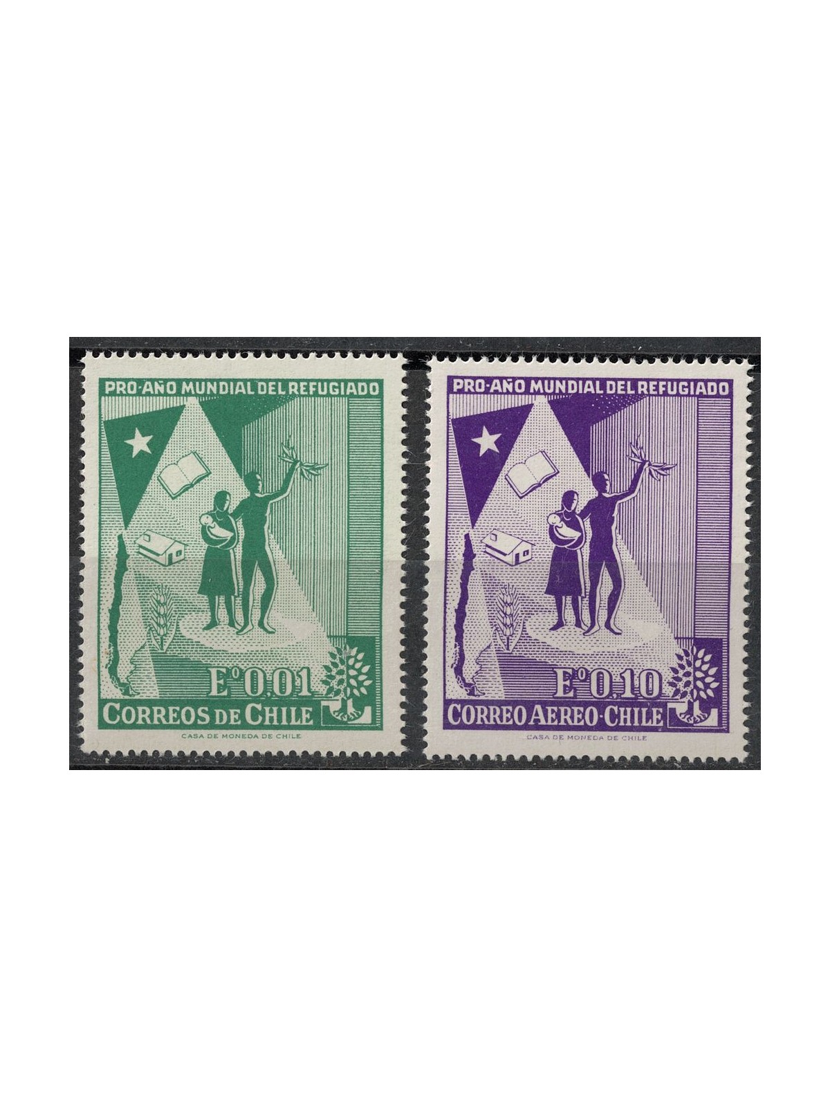 CILE 1960 Anno del rifugiato 2v MNH**