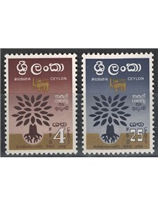 CEYLON 1960 Year of the Refugee 2v MNH**