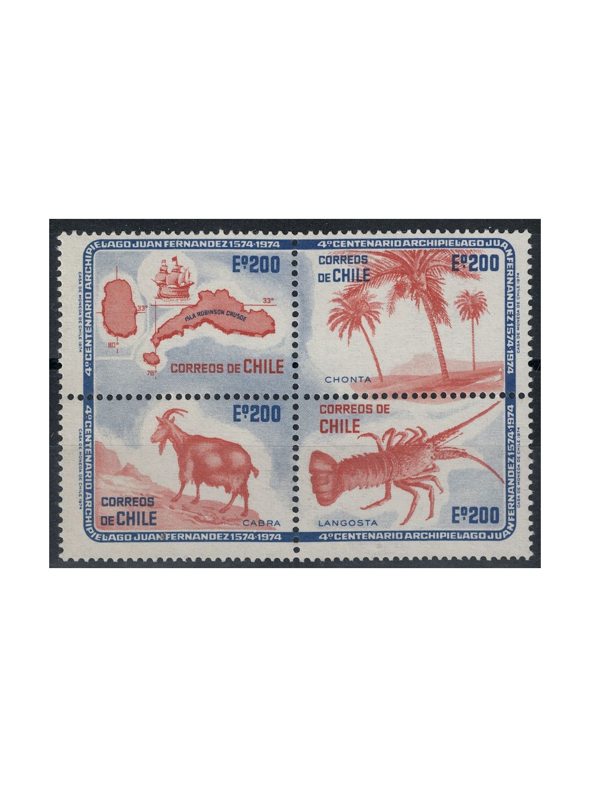 CILE 1974 Arcipelago Juan Fernandez 4v MNH**