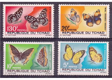 CIAD 1967 Fauna, Farfalle 4v MNH**