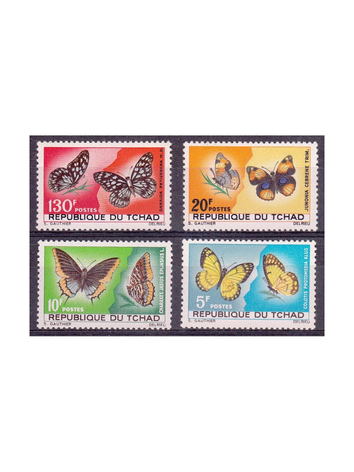 CHAD 1967 Fauna, Butterflies 4v MNH**