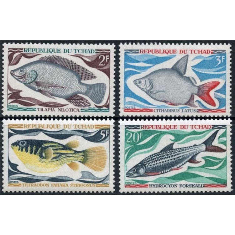 CHAD 1969 Marine fauna, fish 4v MNH**
