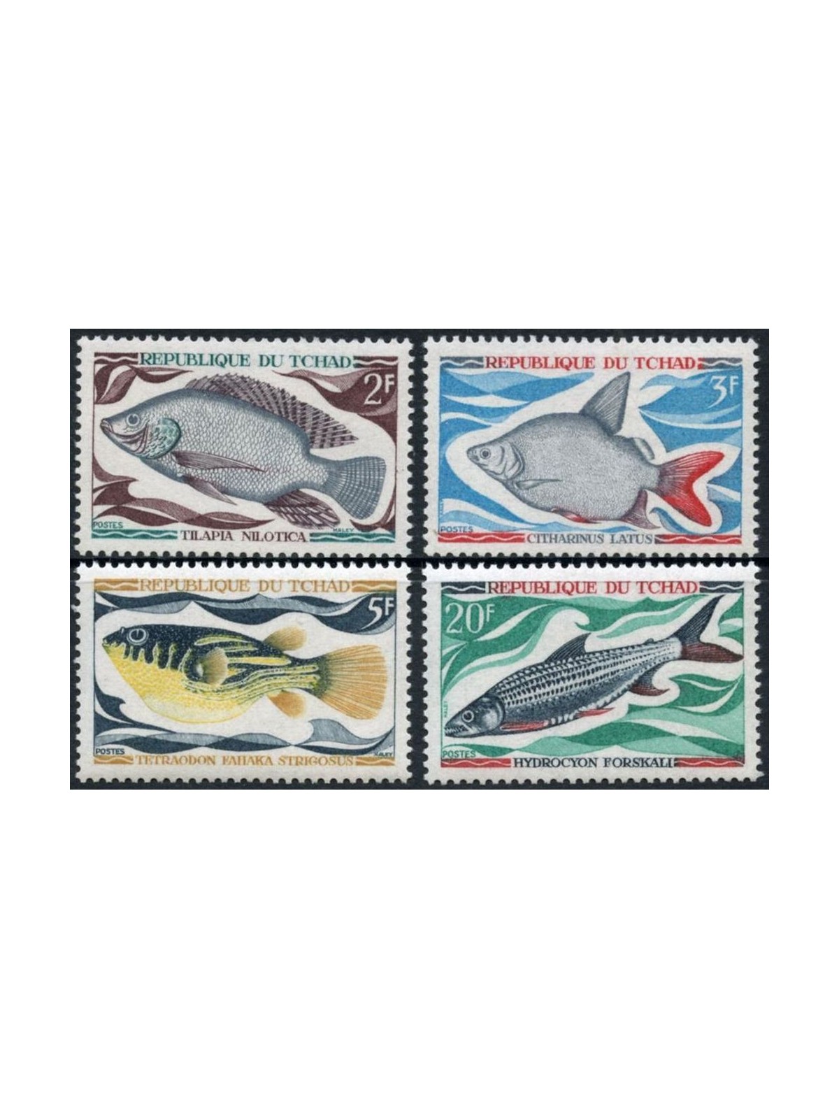 CHAD 1969 Marine fauna, fish 4v MNH**