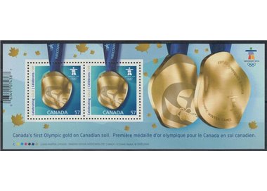 CANADA 2010 Giochi olimpici Vancouver, medaglia d'oro BF MNH**