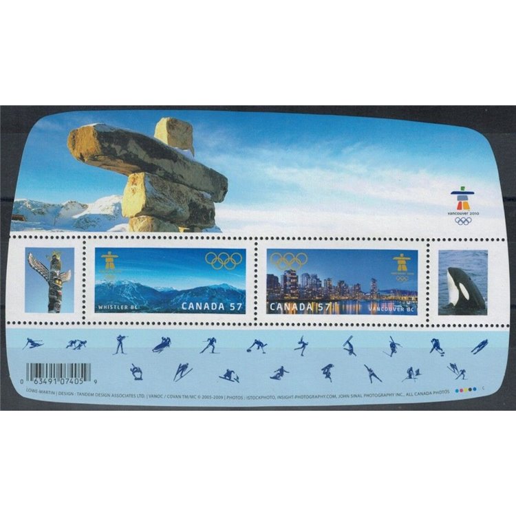 CANADA 2010 Giochi olimpici Vancouver BF MNH**