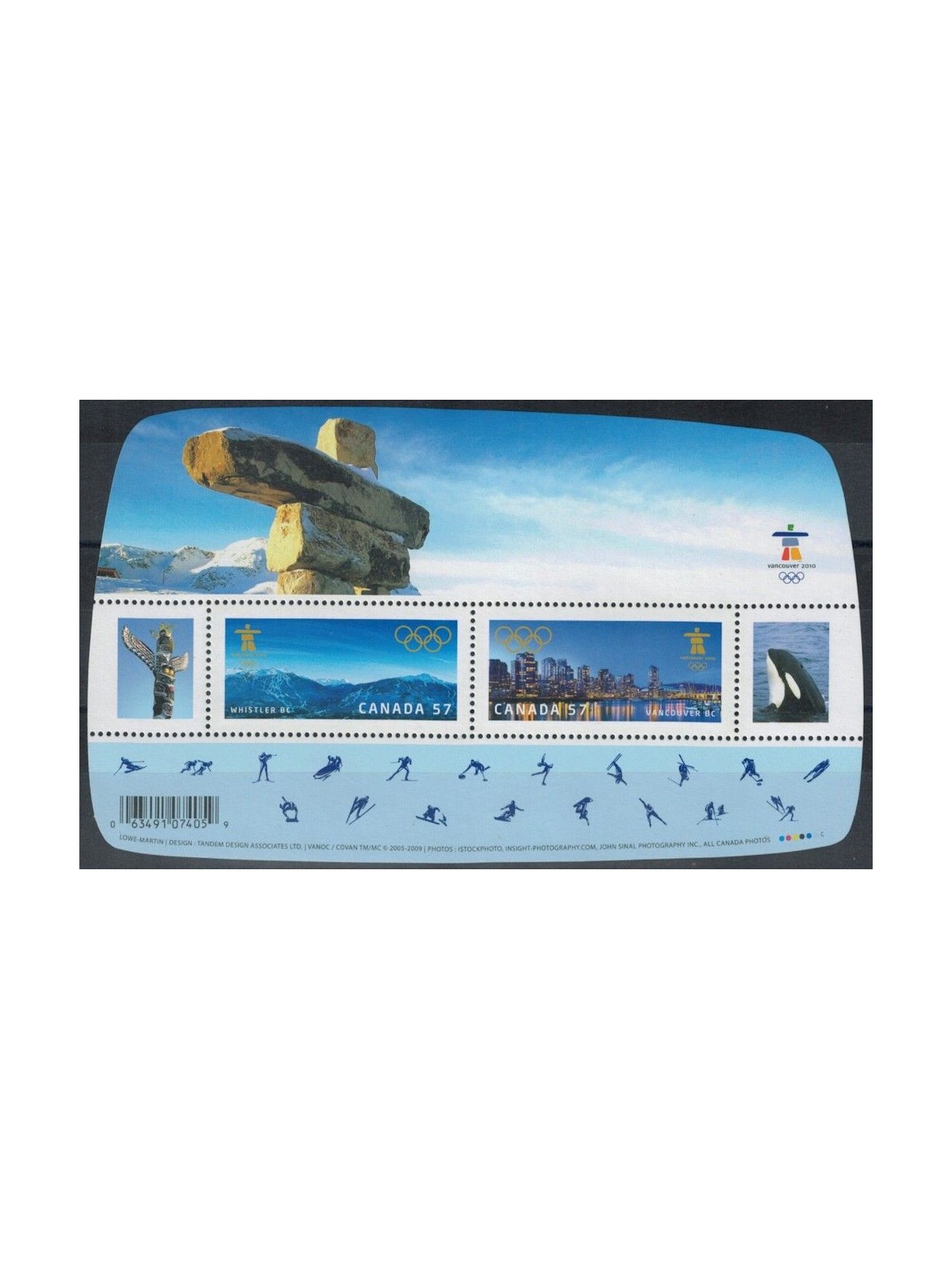 CANADA 2010 Giochi olimpici Vancouver BF MNH**