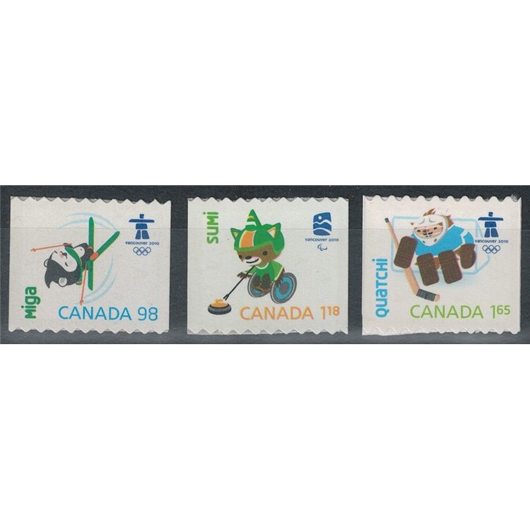 CANADA 2009 Olympic Games Mascots Vancouver 3v MNH**