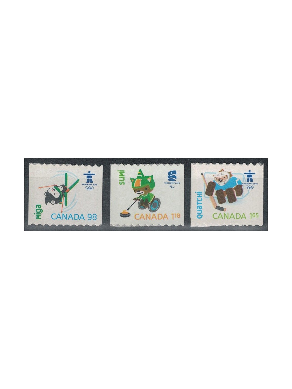 CANADA 2009 Olympic Games Mascots Vancouver 3v MNH**