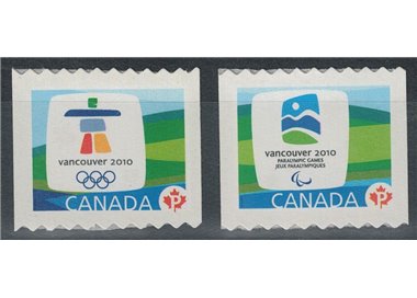 CANADA 2009 Loghi dei giochi olimpici Vancouver 2v MNH**