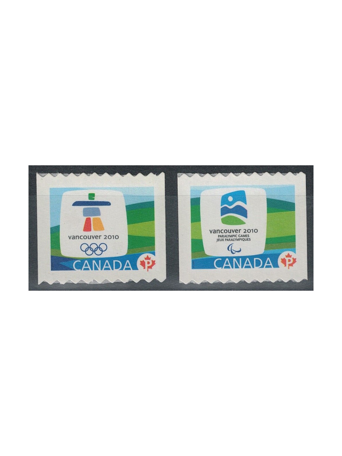 CANADA 2009 Loghi dei giochi olimpici Vancouver 2v MNH**
