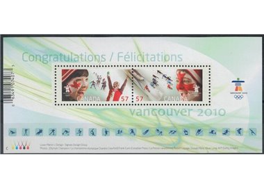 CANADA 2010 Olympic Games Vancouver, Congratulations s/s MNH**