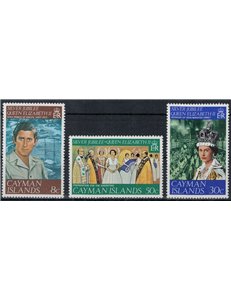 CAYMAN 1977 Silver Jubilee 3v MNH**