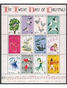 CHRISTMAS ISLAND 1977 Christmas 12v MNH**