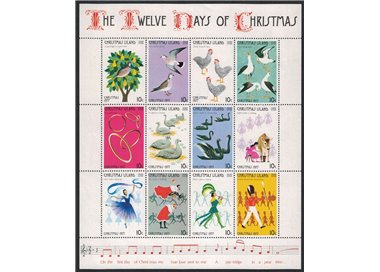 CHRISTMAS ISLAND 1977 Natale 12v MNH**