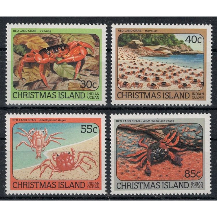 CHRISTMAS ISLAND 1984 Marine fauna, crabs 4v MNH**