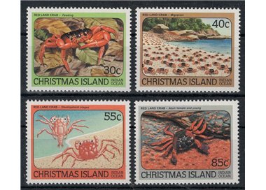 CHRISTMAS ISLAND 1984 Fauna marina, granchi 4v MNH**