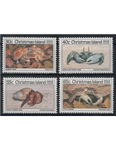 CHRISTMAS ISLAND 1985 Marine fauna, crabs (I) 4v MNH**