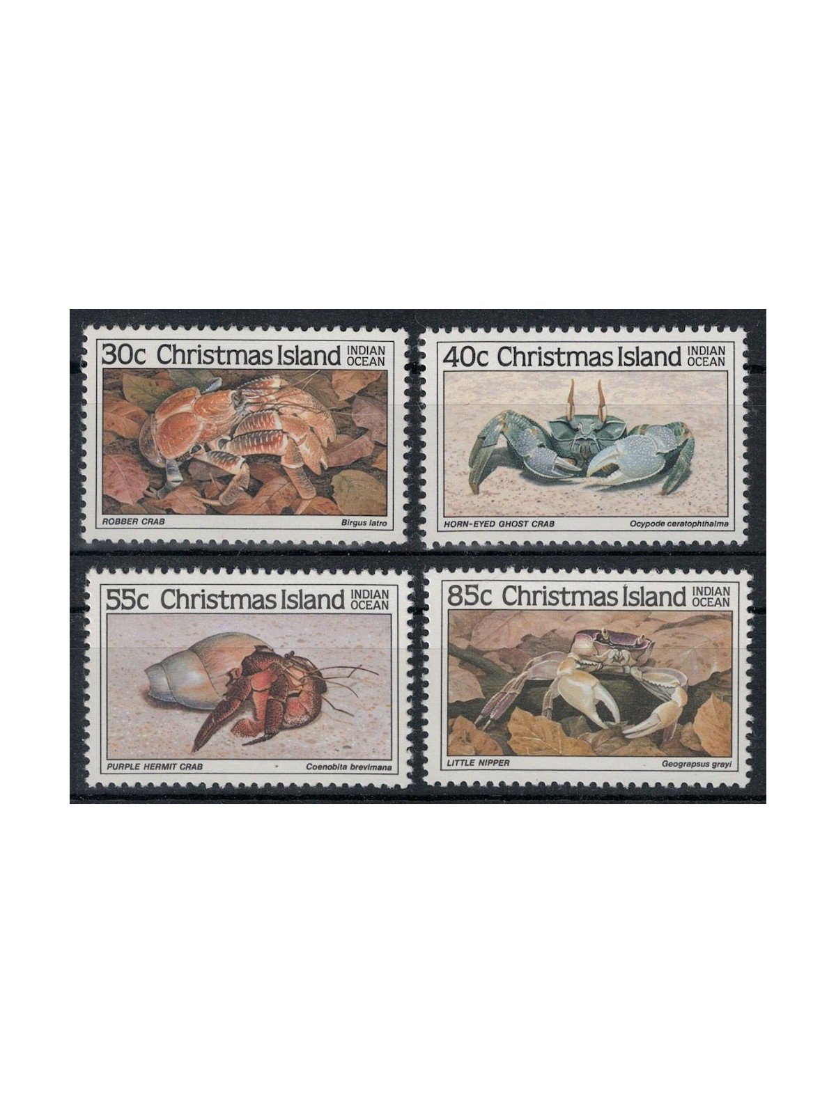 CHRISTMAS ISLAND 1985 Fauna marina, granchi (I) 4v MNH**