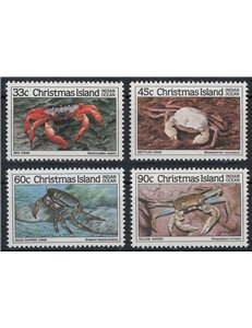 CHRISTMAS ISLAND 1985 Fauna marina, granchi (III) 4v MNH**