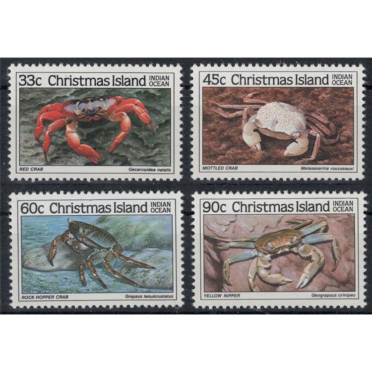 CHRISTMAS ISLAND 1985 Fauna marina, granchi (III) 4v MNH**