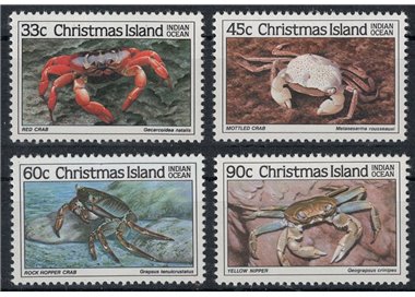 CHRISTMAS ISLAND 1985 Marine fauna, crabs (III) 4v MNH**