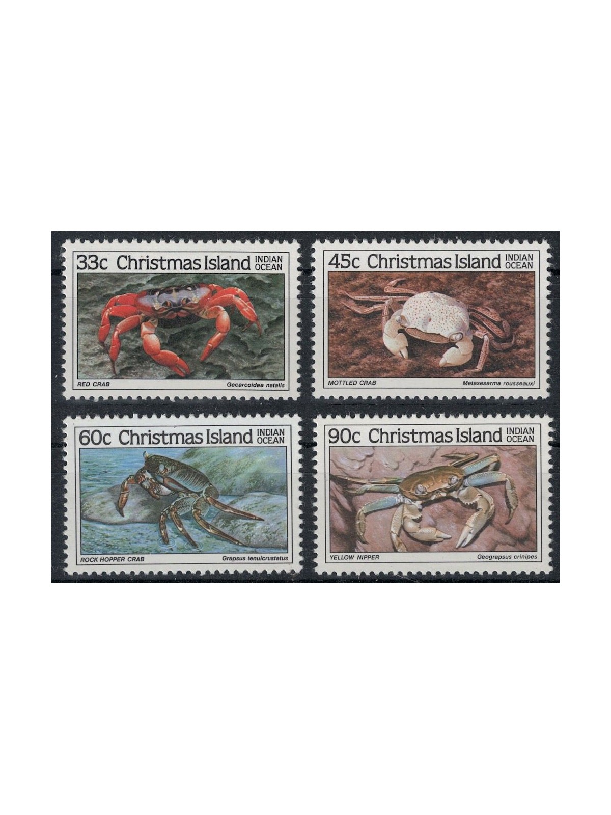 CHRISTMAS ISLAND 1985 Fauna marina, granchi (III) 4v MNH**