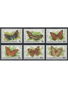 CAYMAN 1977 Fauna, farfalle 6v MNH**