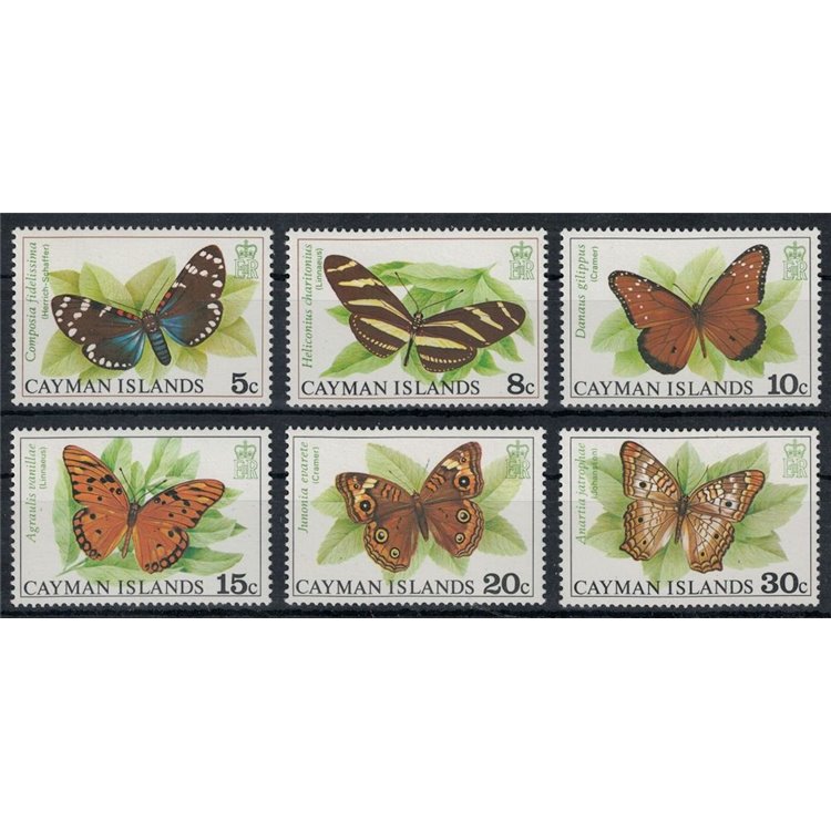 CAYMAN 1977 Fauna, butterflies 6v MNH**