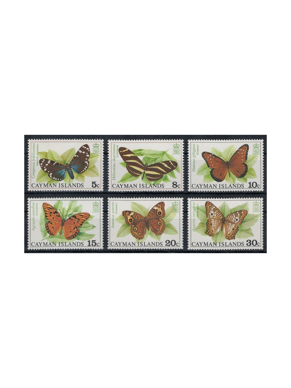 CAYMAN 1977 Fauna, butterflies 6v MNH**