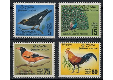 CEYLON 1966 Fauna, birds 4v MNH**