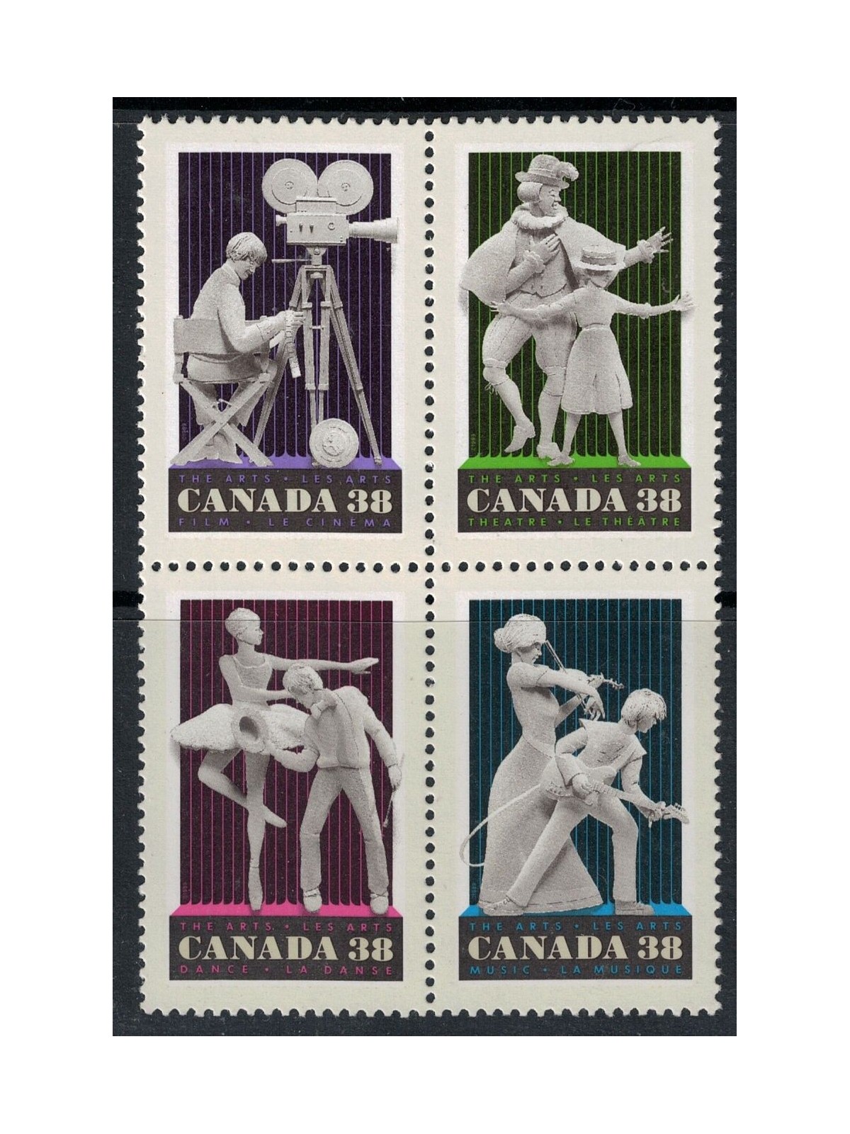 CANADA 1989 Arte e intrattenimento 4v MNH**