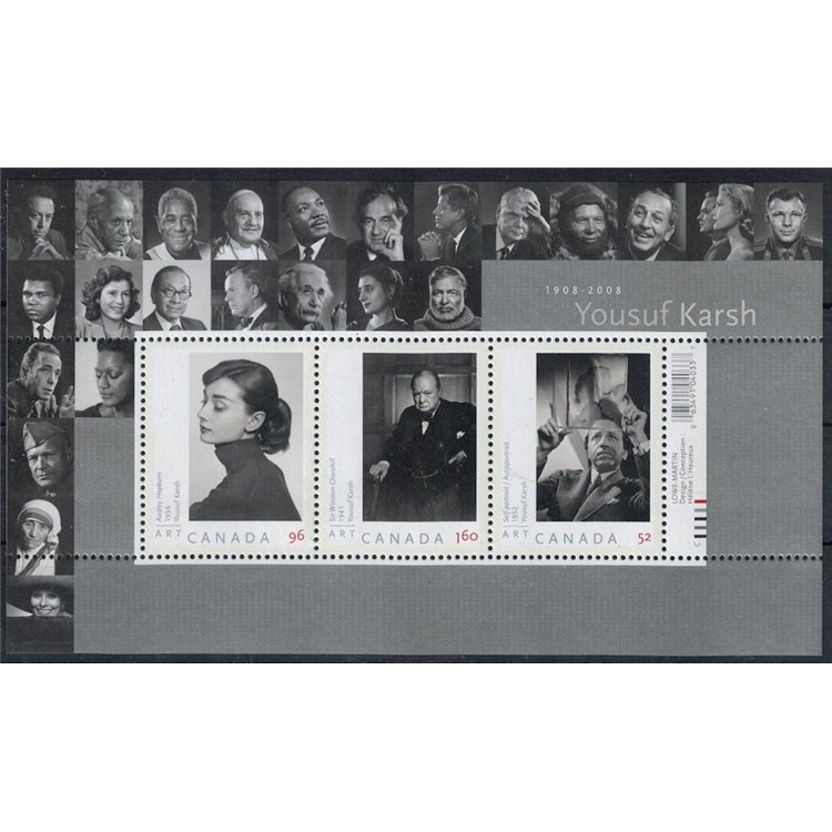 CANADA 2008 Yousuf Karsh 3v MNH**