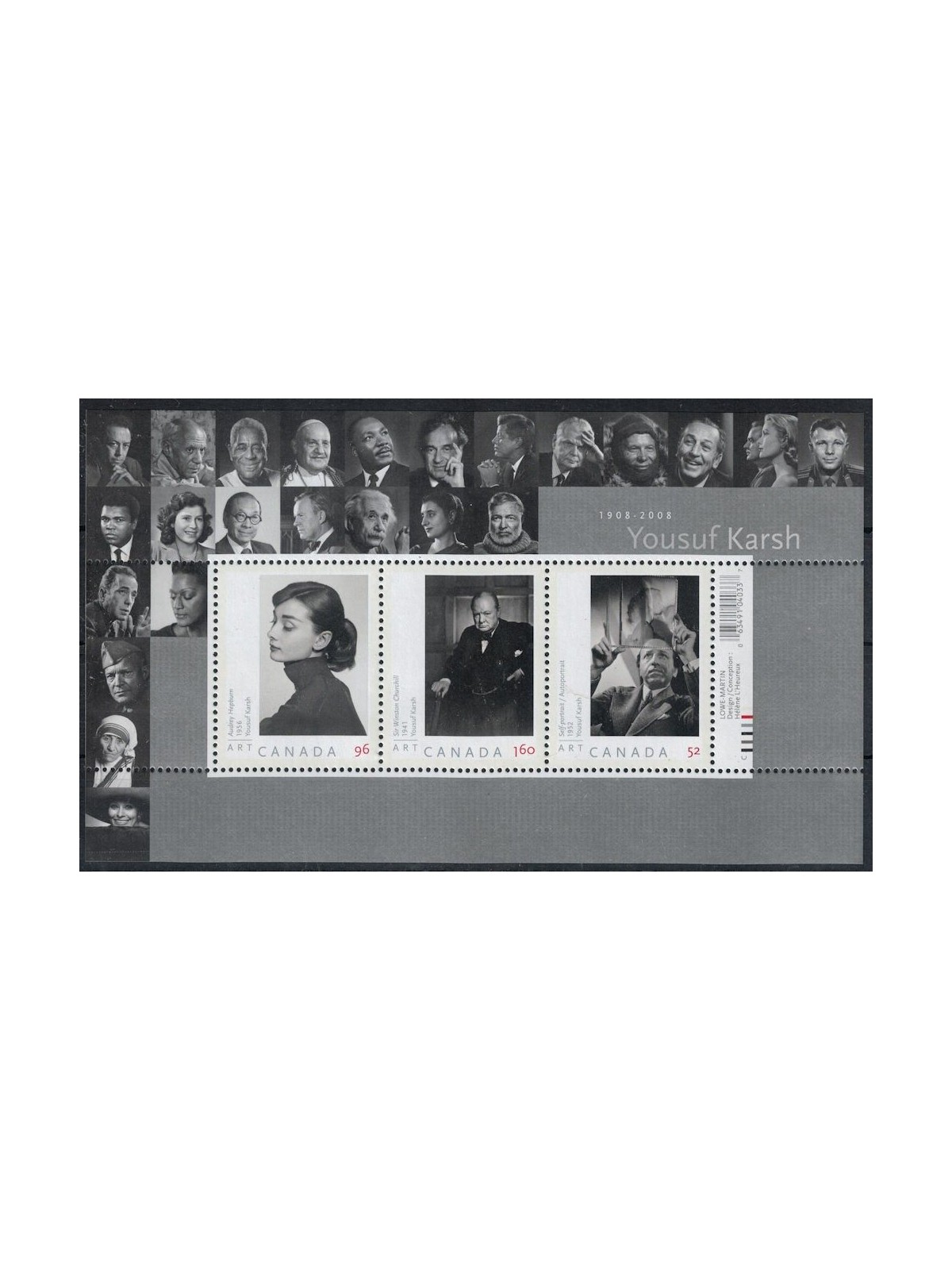 CANADA 2008 Yousuf Karsh 3v MNH**