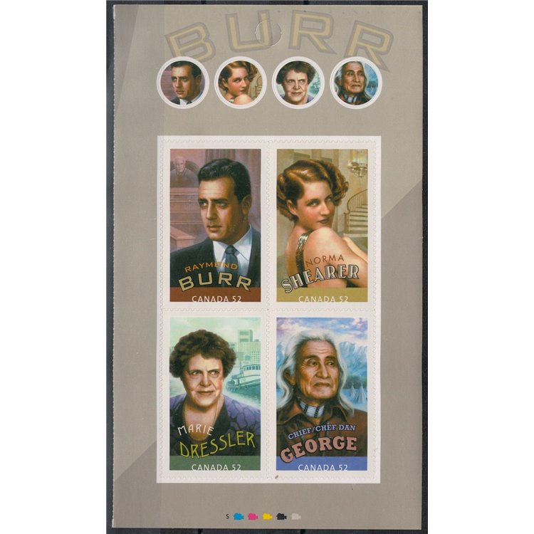 CANADA 2008 Canadian Actors and Actresses (stickers) 4v MNH**