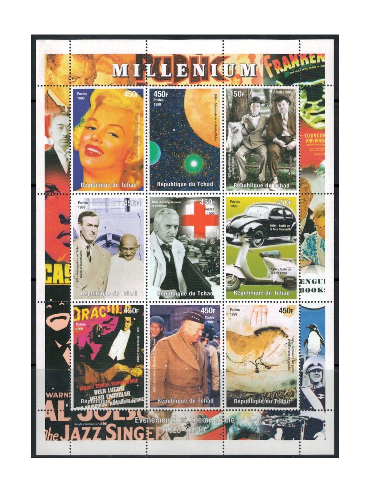 CHAD 2000 Events of the 20th Century (1925-49) 9v MNH**