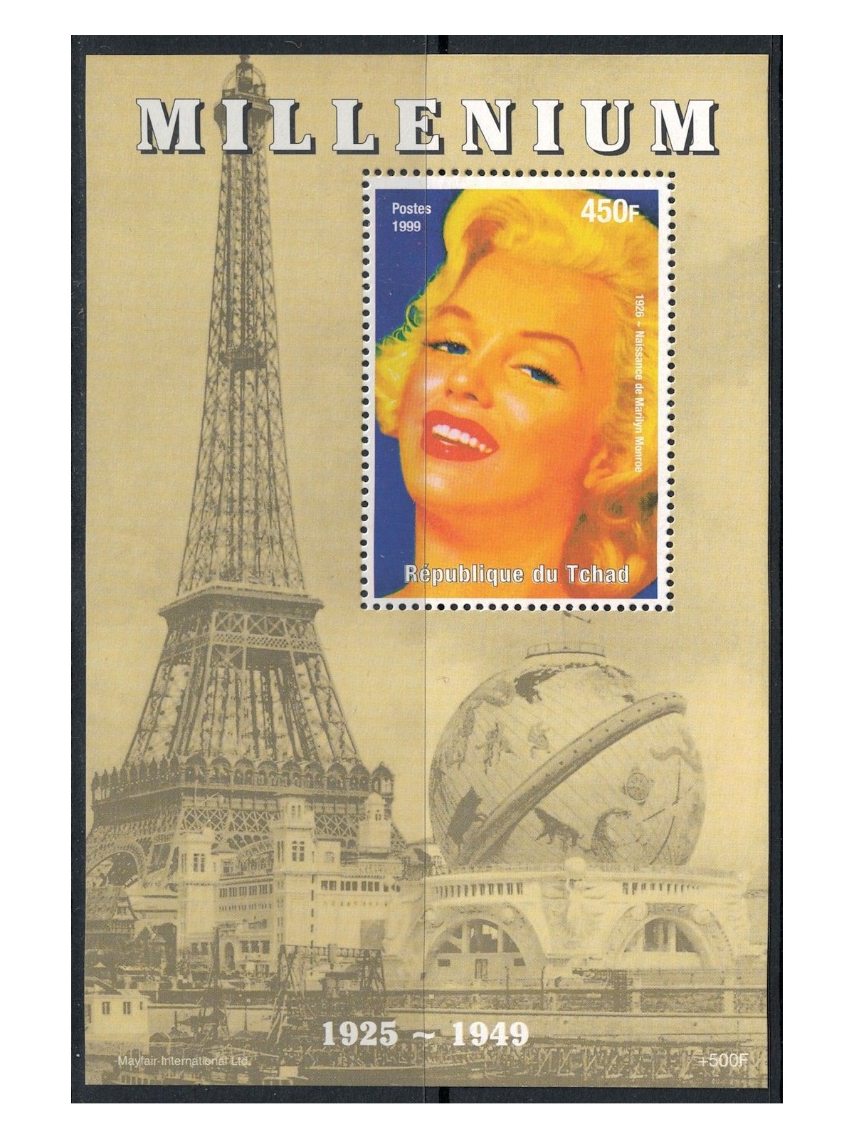 CIAD 2000 Avvenimenti del 20° secolo (Marilyn Monroe) BF MNH**