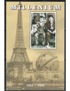 CHAD 2000 Events of the 20th Century (Laurel and Hardy) s/s MNH**