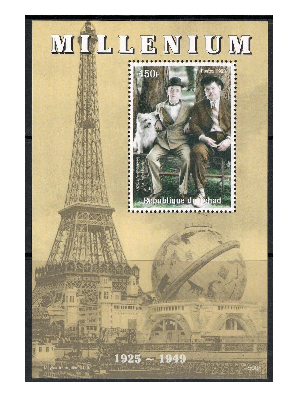 CIAD 2000 Avvenimenti del 20° secolo (Stanlio e Ollio) BF MNH**