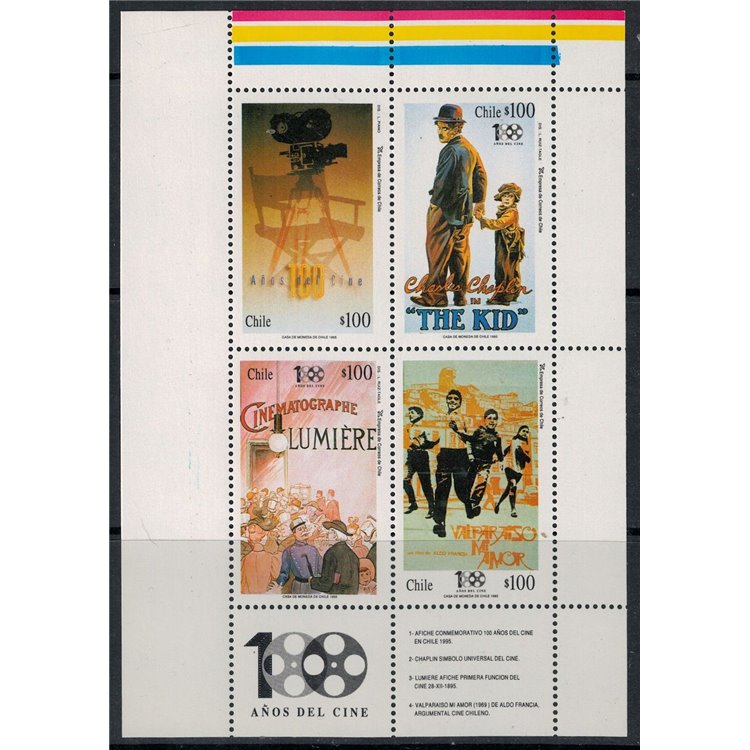 CHILE 1995 Centenary of Cinema 4v MNH**