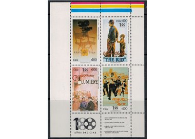 CILE 1995 Centenario del Cinema 4v MNH**