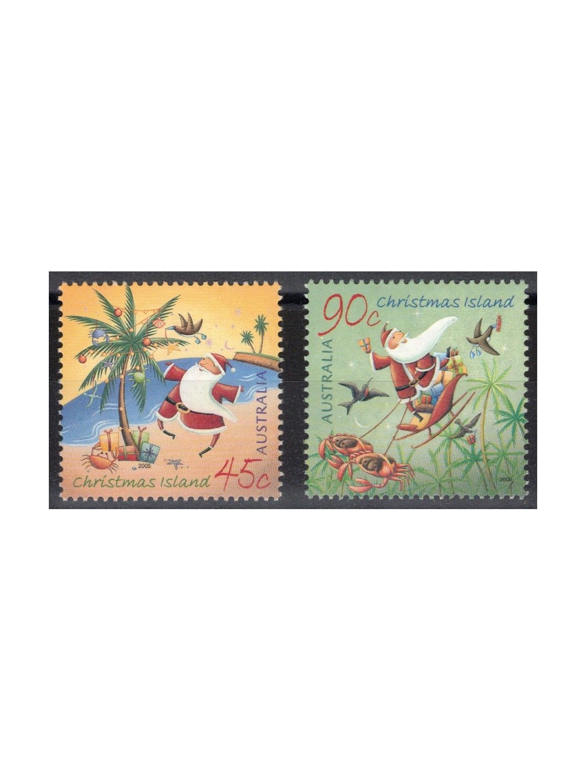 CHRISTMAS ISLAND 2005 Natale 2v MNH**