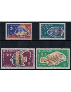 COMOROS 1968 Marine fauna, fish 4v MNH**