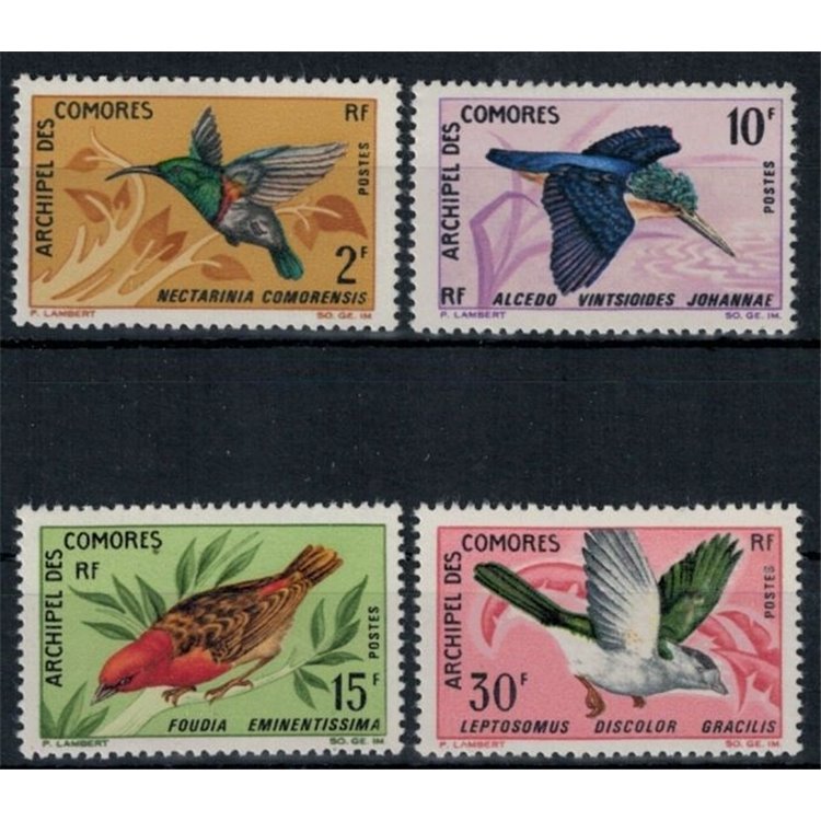 COMOROS 1967 Fauna, Birds 4v MNH**